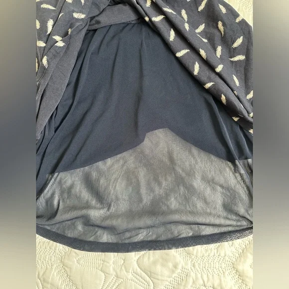 Garnet Hill Split Neck Dress XS Feather Stretch Tie Organic Cotton - Picture 9 of 10